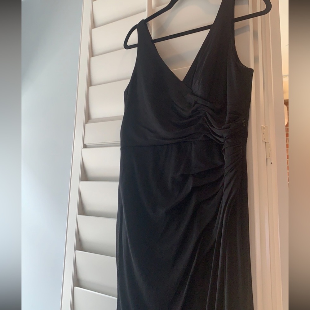 Azazie Black Stretch Chiffon Dress